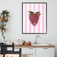 thumbnail image 3 of Stupell Industries Contemporary Glimmer Strawberry on Green Stripes Black Framed Giclee Art, 24 x 30, by LISH Creative, 3 of 8