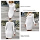 thumbnail image 5 of Dress, Hollow Out Half High Collar Long Sleeves Women Dress  For Parties ANGGREK Blanco L, 5 of 6