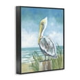 thumbnail image 3 of Stupell Industries Pelican Perched near Shore Animals Painting Black Framed Art Print Wall Art, 11 x 14, 3 of 8