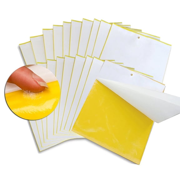 SPRING PARK 20Pcs/Set Sticky Fly Trap Paper Yellow Traps Fruit Flies Insect Glue Catcher