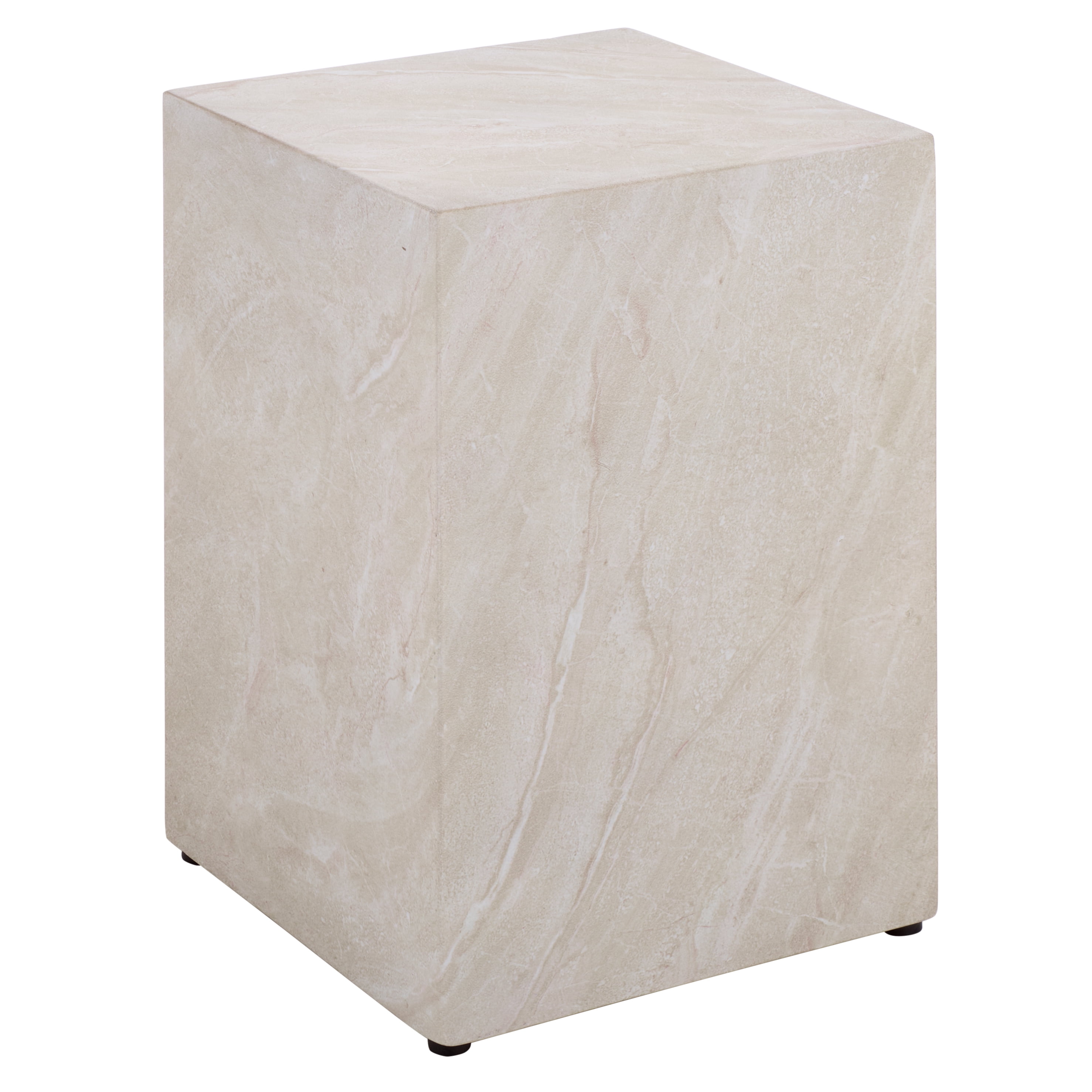 Safavieh Tina Cube Outdoor Polystone End Table, Off-White