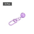 thumbnail image 3 of Uxcell 5 Pack Pet Bells, 13mm/0.51" Dia Purple Carbon Steel Bells with Clasps for DIY Crafts, 3 of 4