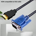 thumbnail image 5 of Anvazise 1.5m -compatible to VGA Cable Anti-interference High Clarity -compatible Male to VGA Male Converter for Desktop Blue, 5 of 13