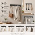thumbnail image 4 of No-Drill Space Aluminum Wall Hook Rack, Heavy Duty Self-Adhesive Storage Hooks for Bathroom and Kitchen, Rust-Proof Towel and Coat Hanger, Multi-Size Wall Mounted Organizer, Size of L, 1PC, 4 of 6
