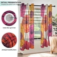 thumbnail image 3 of Yayeee Window Curtains Light Filtering 63"x42" Grommet Panel Pair Home Living Room Decor, Purple Hand Drawn Floral, 3 of 7
