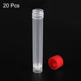 thumbnail image 3 of Unique Bargains 10mL Plastic Test Tubes, 20 Pack Frozen Test Tube Vial Container Storage Screw Cap, Red Clear, 3 of 6
