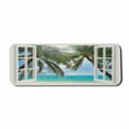 thumbnail image 1 of Tropical Computer Mouse Pad, Window to the Exotic Beach Landscape Pastoral Composition with Palm Trees, Rectangle Non-Slip Rubber Mousepad Large, 31" x 12" Gaming Size, Multicolor, by Ambesonne, 1 of 2