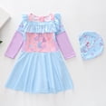 thumbnail image 2 of 10-12 T Girls Swimsuits Girls Long Sleeve Sun Swimsuit Piece Rash Guard Bathing Suit For Kids Youth, 2 of 7