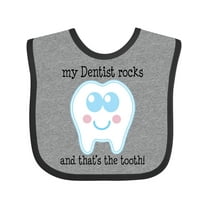 Inktastic Dentist Rocks Tooth Boys or Girls Baby Bib