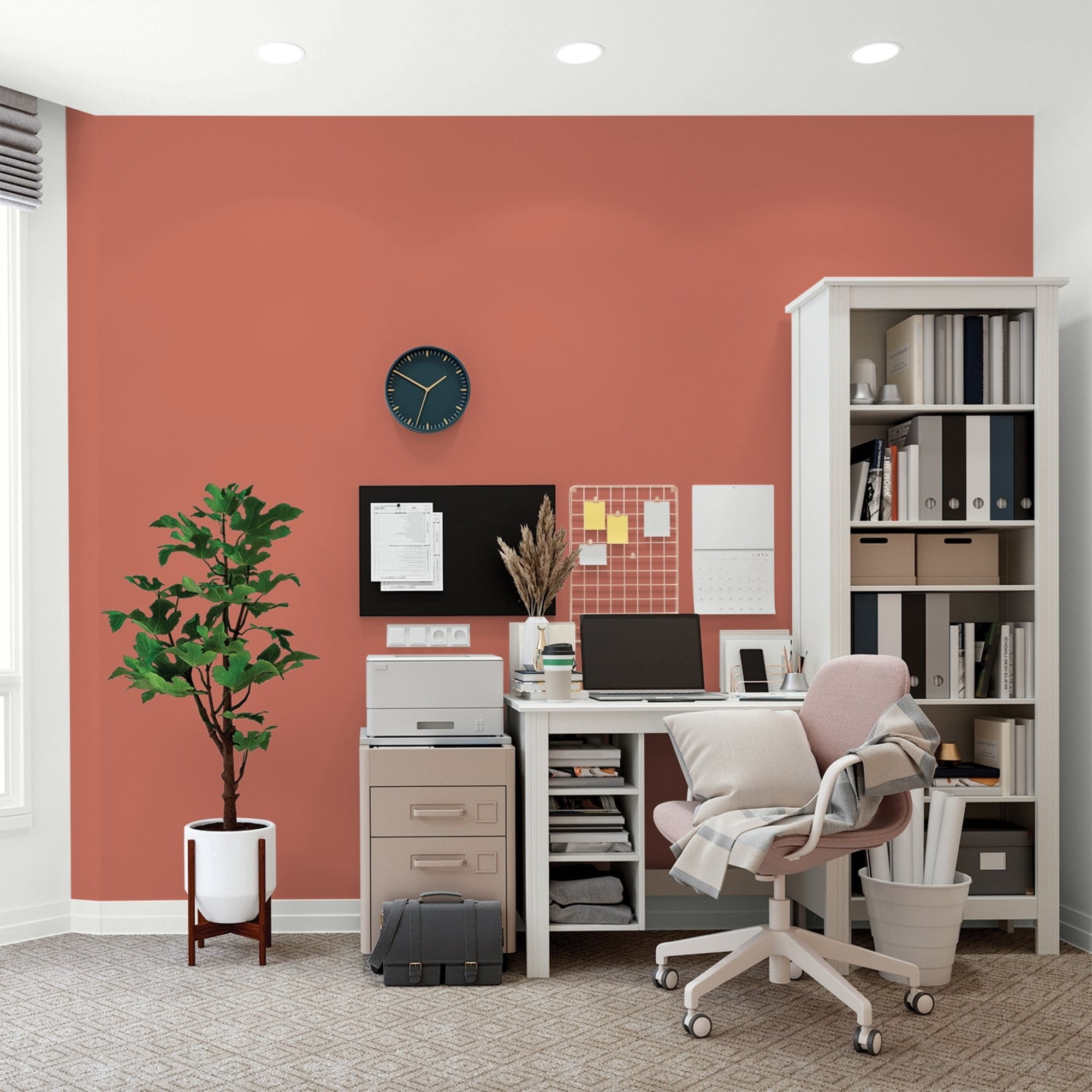 Glidden HEP Cajun Spice / Orange, Flat Interior Paint with Primer, 1 Gallon
