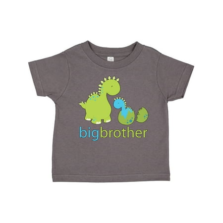 

Inktastic Happy Dinosaur New Big Brother Gift Toddler Boy Girl T-Shirt