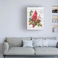 thumbnail image 2 of Canvas Wall Art - Jean Plout 'Cardinal Christmas on Shiplap 1' Wall Art for Living Room, Bedroom, or Office Décor by Trademark Fine Art - 35 x 47 Inches, 2 of 4