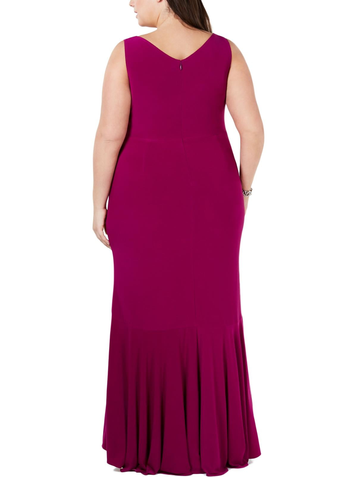 adrianna papell cascade ruffle evening dress