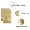 thumbnail image 2 of 1000 Pack 2.7x3.5 inch (Inner Size 2.36x2.36 inch) Clear Window Kraft Paper for Zip Bag Reclosable Lock Seal Food Storage Bags Zipper Lock Resealable Heat Seal Pouch Coffee Packet, 2 of 2