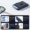 thumbnail image 3 of Funda plegable Wallet Umoven de piel con bloqueo RFID, color azul carbono, 3 of 6