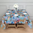 thumbnail image 3 of Basset Hound Dog and Flower Square Tablecloth,Waterproof Square Table Cover,Wipeable Spillproof Washable Table Cover for Home Kitchen Party Decor 52"x52"(132x132cm), 3 of 6