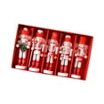 thumbnail image 4 of Milaget 5Pcs Christmas Hanging Decorations Countertop Fall Wooden Nutcracker Figures Red, 4 of 9