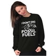 thumbnail image 3 of I Don't Dig Fossil Fuels Earth Day Unisex Plus Fleece Graphic Sweatshirt Brisco Brands 2X, 3 of 5