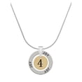 thumbnail image 1 of Delight Jewelry Goldtone Disc 1/2'' Number - 4 - Joy Ring Charm Necklace, 18", 1 of 4