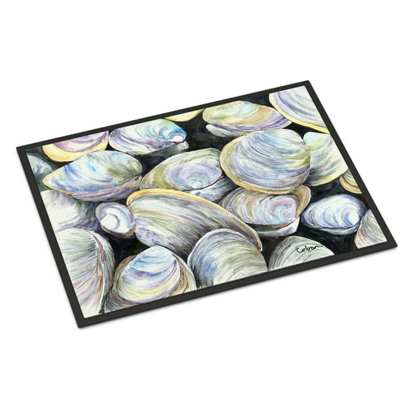 Carolines Treasures 8714MAT Clam Quahog Doormat 18x27 27"L x 18"W multicolor