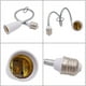 Métal E27 Flexible Led Base Ampoule Léger Différentes Tailles Extension Adaptateur Prise Matériel pour Led / Halogène / Cfl Ampoules – image 4 sur 7