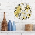 thumbnail image 3 of Wall Clock 10 Inch Silent Non-Ticking 8 Cute Bees and Honey Battery Operated Rustic Retro for Living Room Home Kitchen Bathroom, 3 of 7