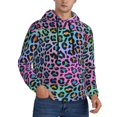 thumbnail image 2 of Wukai Rainbow Animal Skin Print Men Hoodies Fleece Sweatshirts Long Sleeve Sweaters Pullover Fall Outfits Winter Clothes-XX-Large, 2 of 7