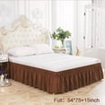 thumbnail image 1 of Solid Color Elastic Bed Skirt Wrinkle Free Dust Ruffle for Twin Queen King US Size, 1 of 6