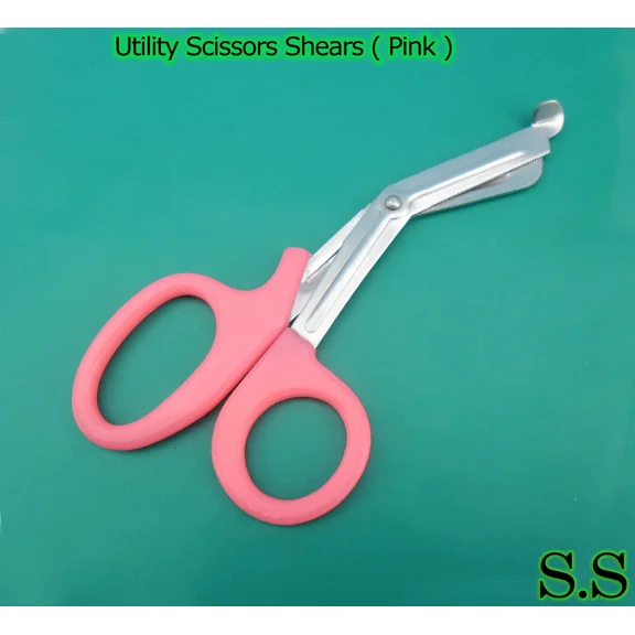 Emt Utility Scissors Shears 7.5" Pink Colored New Bran