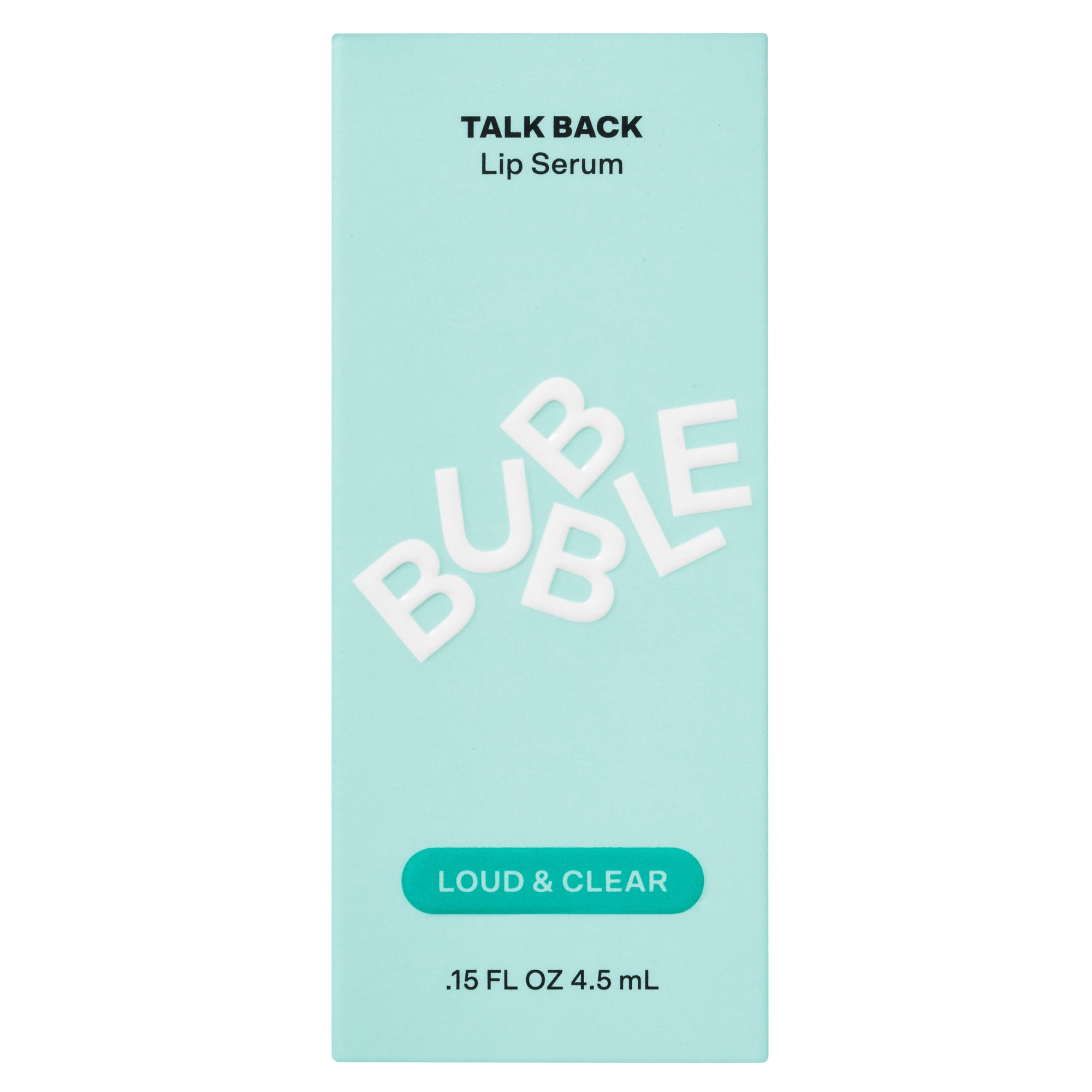 Bubble Skincare Talk Back Hydrating Loud & Clear Lip Serum, Unflavored, 0.15 fl oz