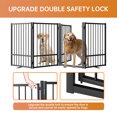 thumbnail image 6 of 32''Height Full Matel Freestanding Dog Gate with Door,  4 Panels Extra Wide Free Standing Tall Dog Gates for Doorways,House,Stairs,Porch,Deck,Yard, 6 of 6