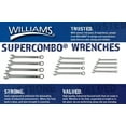 thumbnail image 4 of 6mm to 36mm Combo Wrench Set, 27pcs - 12 Point SUPERTORQUE™ Box End, SUPERCOMBO® Open End 7mm to 25mm & Standard Open End 26mm to 36mm. High Polish Chrome Finish. Williams® USA # JHWMWS-27TA, 4 of 12