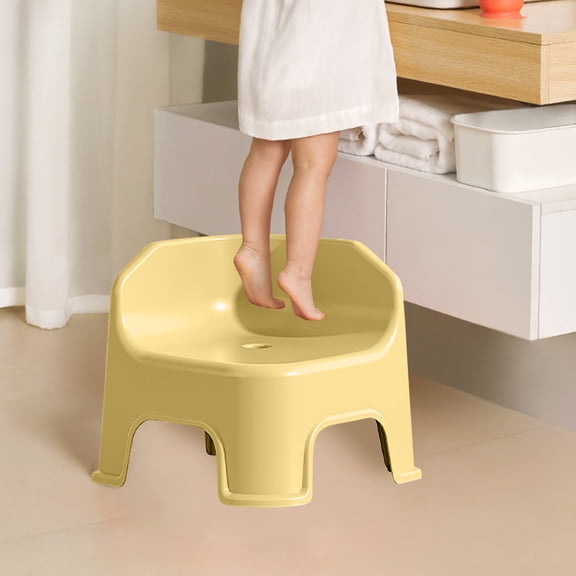 Multi-Use Small Step Stool Lightweight & Sturdy Toilet Stool for Kids Adults,Non- Bathroom Stool for Shoe Changing,Kitchen,Bedside - Compact Step Ladder for Home,Living Room Multi-Scene Use