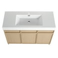 thumbnail image 2 of AVAXA Modern 48" Freestanding Bathroom Vanity with White Resin Sink & Soft-Close Cabinet Doors in Oak Finish, 2 of 18