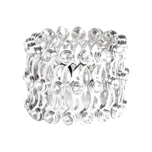 Brazaletes s Retráctiles Telescópicas para Mujeres Chicas Plata Sunnimix Anillo de pulsera