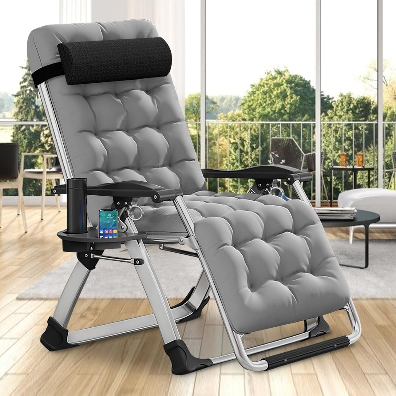 outdoor padded recliner chair