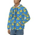 thumbnail image 3 of Honeii Cute Yellow Rubber Ducks Print Hoodies for Men, Pullover & Full Zip, Breathable Zip up Hoodie, Sweatshirt-Small, 3 of 5