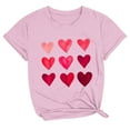 thumbnail image 2 of CALAFEBILA Womens Tops 3/4 Sleeve Valentines Womens Shirt,Female Fashion Casual Crew Neck Sweetheart Print Tshirts Valentines Day Gifts for Girlfriend Tops, 2 of 3