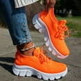 thumbnail image 2 of Domuza Womens Walking Shoes Mesh Slip-On Non Slip Shoes Gym Orthopedic Sneakers with Arch Support Comfortable Lightweight Footwear Saffron 8（EU-40）, 2 of 7