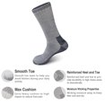 thumbnail image 3 of Men's Extra Heavy Cushion Wool Blend Outdoor Hiking Ski Crew Socks with Moisture Wicking, 3 of 7