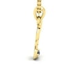 thumbnail image 3 of SuperJeweler F Initial Necklace in 14 Karat Yellow Gold, Diamond Accent and Swirly, With Free 18 inch Cable Chain, for Women, 3 of 6