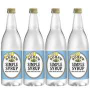Rose’s Simple Syrup 4 Pack 1 Liter Bottle, | Perfect for Cocktails, Beverages, and Mixers