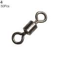 thumbnail image 2 of rygai 50Pcs #2-#10 Ball Bearing Swivel Solid Rings Fishing Connector Fishing Hooks,#4, 2 of 8
