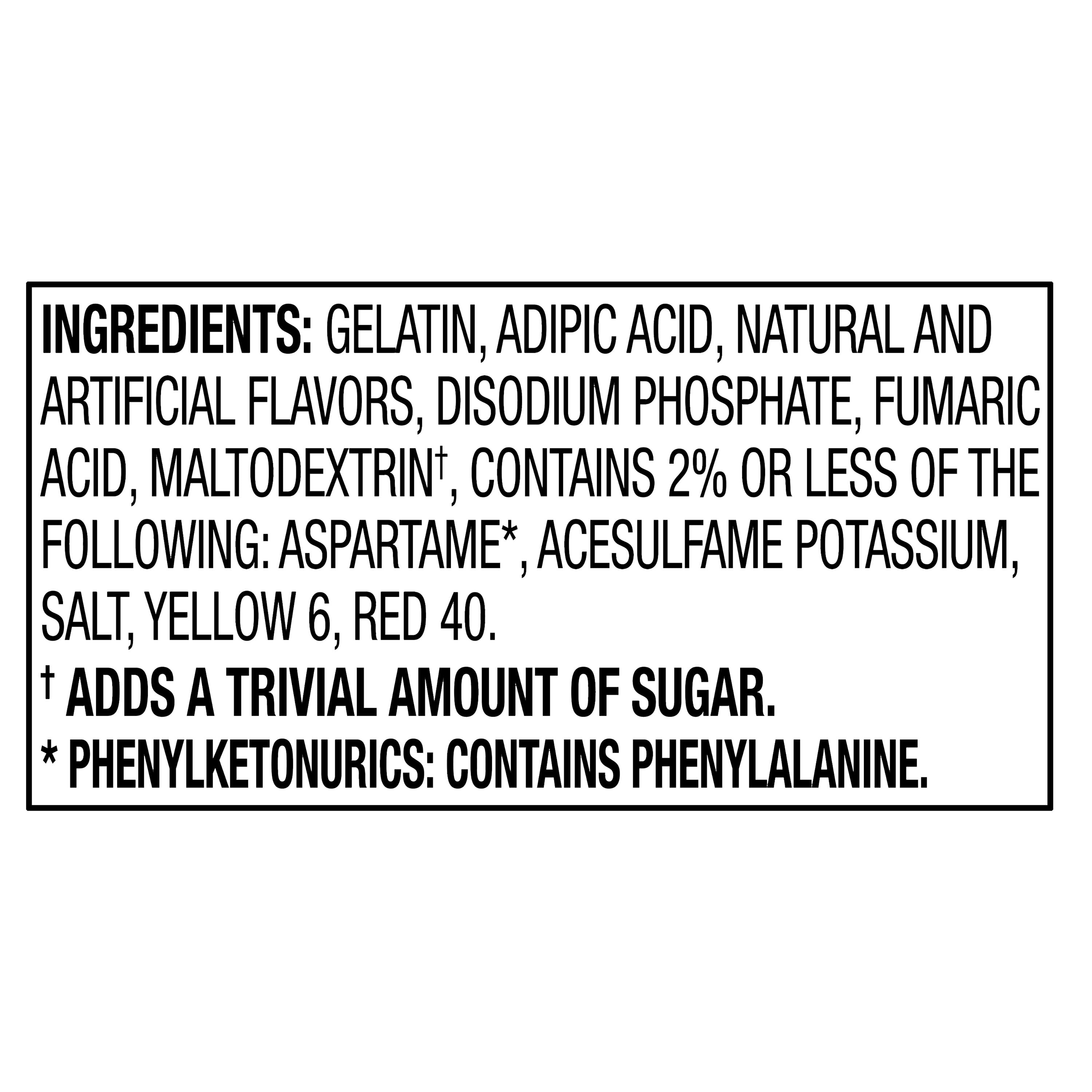 (6 pack) Great Value Sugar Free Orange Gelatin, 0.3 oz
