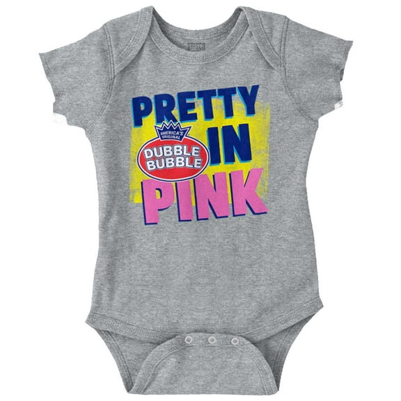 Pretty In Pink Dubble Bubble Logo Bodysuit Jumper Girls Infant Baby Brisco Brands 12M