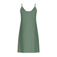 thumbnail image 5 of LEEYNEER Eyelet Dresses for Women Summer Fashion V Neck Sleeveless Ruffle Dresses Solid Color Loose Fit Mini Dresses Casual Flowy Summer Dresses for Women 2024 Vacation, 5 of 6