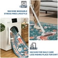 thumbnail image 4 of Hasoo Washable Living Room Area Rug 9x12 Large Modern Floral Non-Slip Soft Foldable Indoor Blue Carpet, 4 of 6