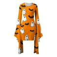 thumbnail image 6 of Frostluinai Halloween s Women Witches Dress Bell Long Sleeve Bodycon Gothic Dress Party Cosplay Vintage Chosts Mini Dresses, 6 of 6