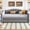 Gray, variant on Noble House Twin XL Upholstered Daybed, Linen Frame with 7-Color LED Belt and Trundle, Space Saving Design, Beige