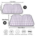 thumbnail image 3 of Kdxio Purple Checkboard Print Windshield Sun Shade,UV Rays and Sun Heat Protection,Sunshade for Car Windshield,Car Shade Front Windshield - Small, 3 of 6